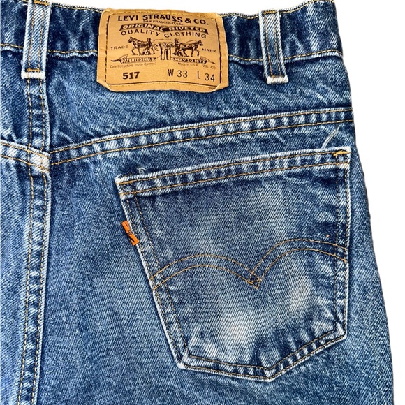 Levi’s 517 orange tab jeans size 33x34 - Picture 3 of 8
